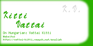 kitti vattai business card